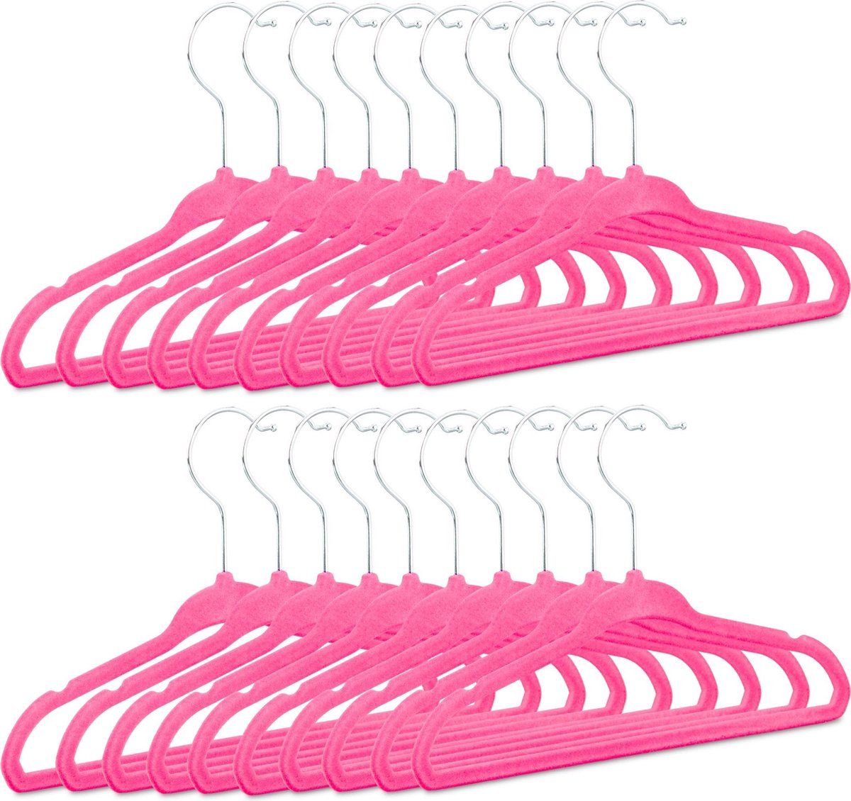 Relaxdays Kledinghangers Kind - 20 Stuks - Geel/Zilver