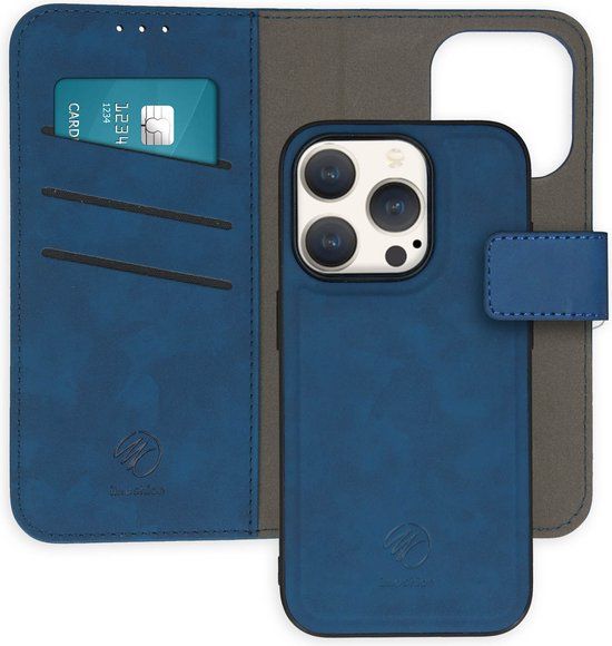 iMoshion Book Case for Apple iPhone 15 Pro - Blue - with Card Holder