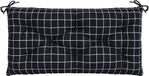vidaXL Coussin de banc de jardin motif losange 110x50x7 cm tissu noir