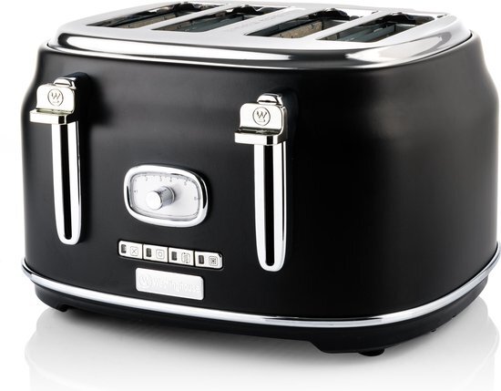 Westinghouse retro broodrooster - 4 slice toaster - zwart