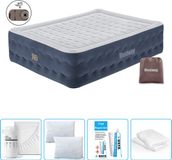 Bestway Luchtbed - 2-Persoons - 152 x 203 x 51 cm - Blauw - Inclusief Pomp en Accessoires