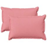 vidaXL - Kussensloop - 2 pcs - HOUTEN - Roze - 50 x 80 cm - Faux Linnen