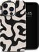 Selencia Hoesje iPhone 14 Pro - Vivid Backcover - Art Wave Black