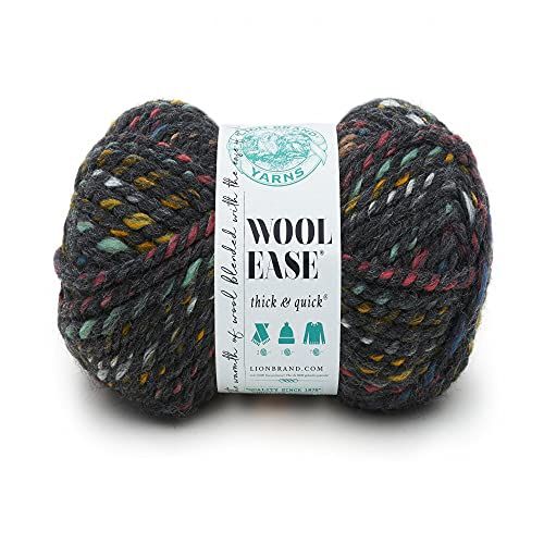 Lion Brand Yarn Wool-Ease Thick & Quick Yarn, 1 Skein, Bedrock