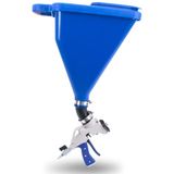 Marshalltown Sharp Shooter 2.1 trechter/spuitpistool met 45 graden hoekadapter, blauw, gereedschap voor schilders