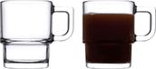 Pasabahce Koffie/thee glazen Cameron - 2x - transparant glas - 320 ml
