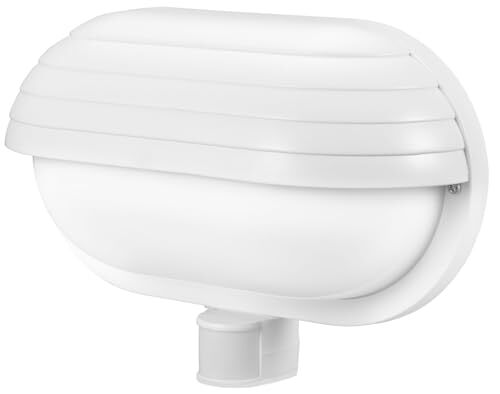 EL-HOME Gevellamp "EL HOME" ML-10B7 met bewegingssensor 180° PIR, E27 - voor buitengebruik, wandlamp, tuinlamp lamphouder - wit