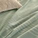 Atmosphera Plaid - vert sauge - 230 x 250 cm - coton - à franges