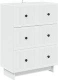 vidaXL Ladekast Wit 66 x 34,5 x 90 cm Bewerkt hout