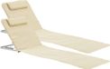 en.casa H.T. Trade Service GmbH & Co. KG Strandmat Cellorigo met rugleuning set van 2 beige