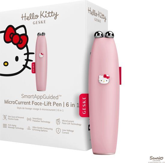Geske 6-In-1 Microstroom Facelift-Apparaat Met App (Hello Kitty Roze)