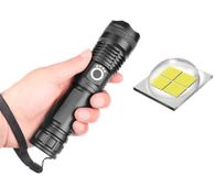 Shenzhen Haorui Industrial Technology Co., Ltd. Lampe de poche USB haute puissance XHP70.2, lampe de poche LED tactique zoomable super brillante rechargeable XHP70, compatible avec 18650