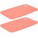 Excellent Houseware Planche à découper - 2x - rouge - Plastique - 24 x 15 cm