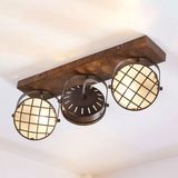 Lindby Buitenspot Tamin 3-lichts Metaal/Glas Roest/Wit