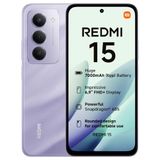 Xiaomi Redmi 15, Smartphone 6+128GB, 6.9" FHD+ 144Hz DotDisplay, Snapdragon 685, 50MP AI dual camera, 7000mAh Battery, Sandy Purple, Charger Not Included