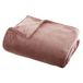Atmosphera Plaid deken - oudroze - polyester - 125 x 150 cm