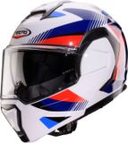 Caberg Trip Lunar, casque modulaire, couleur: Blanc/Bleu/Rouge, taille: XL