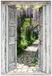Merkloos / Sans marque GreatGardenPosters B.V. Tuinposter - 80x120 cm - PVC - Deur - Blauwe regen - Rechthoek - Voor buiten