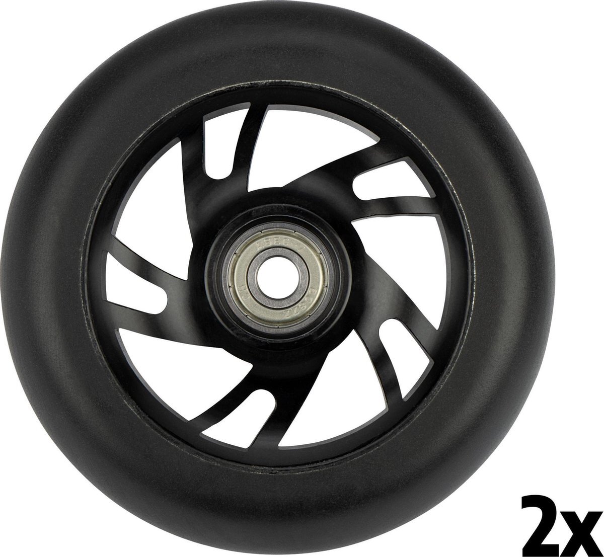 Black Dragon Stuntstep Wielen Set - Spoked Alu - Zwart