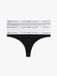 Tommy Hilfiger Underwear Tommy Hilfiger 3 PACK THONG Vrouwen Zwart/Wit/Grijs Katoenmix