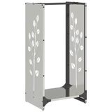 VidaXL Brandhoutkar & -houder Roestvrijstaal 300x800 mm