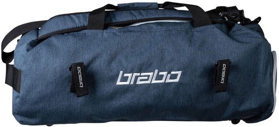 Brabo Sporttas Volwassenen Duffel Bag Polyester Donkerblauw/Zwart/Wit 54L