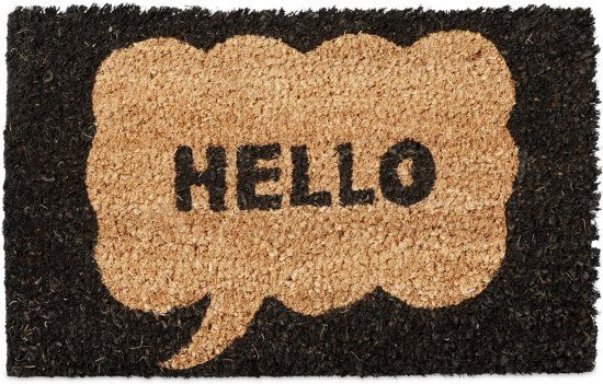 Relaxdays Deurmat Mini 40x25 kokosmat klein verschillende motieven voetmat E - 4052025996079