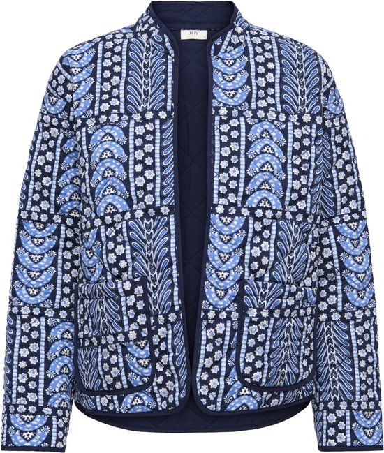 JDY Jacqueline de Yong Vest Jdymason L/s Quilted Shacket Wvn 15369672 Cashmere Blue/blue/tapioca Dames Maat - M