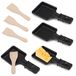 Merkloos Mini Raclette Set met 4 Pannen en Houten Scheppen