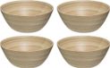 Secret de Gourmet - Set van 10x stuks - Slakommetjes/serveer schaaltjes - bamboe - beige - D17 cm