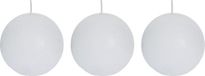 Spaas Rustieke Bolkaars - Wit - 3 stuks - Ø 8 cm - 24 branduren