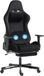 HOMCOM Fauteuil de jeu - Lin (60% Coton, 40% Polyester) - 70,5 x 73 x 137,5 cm - Noir