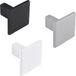 Gedotec Bouton de meuble ROCK en métal carré 28 x 28 mm, argent mat