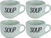 Cosy & Trendy Soepkom - 4 stuks - Groen - Keramiek - 11 cm