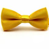 Okado Gouden Vlinderdas Heren – Voorgestrikt – Satijnlook – 12,5 x 6 cm