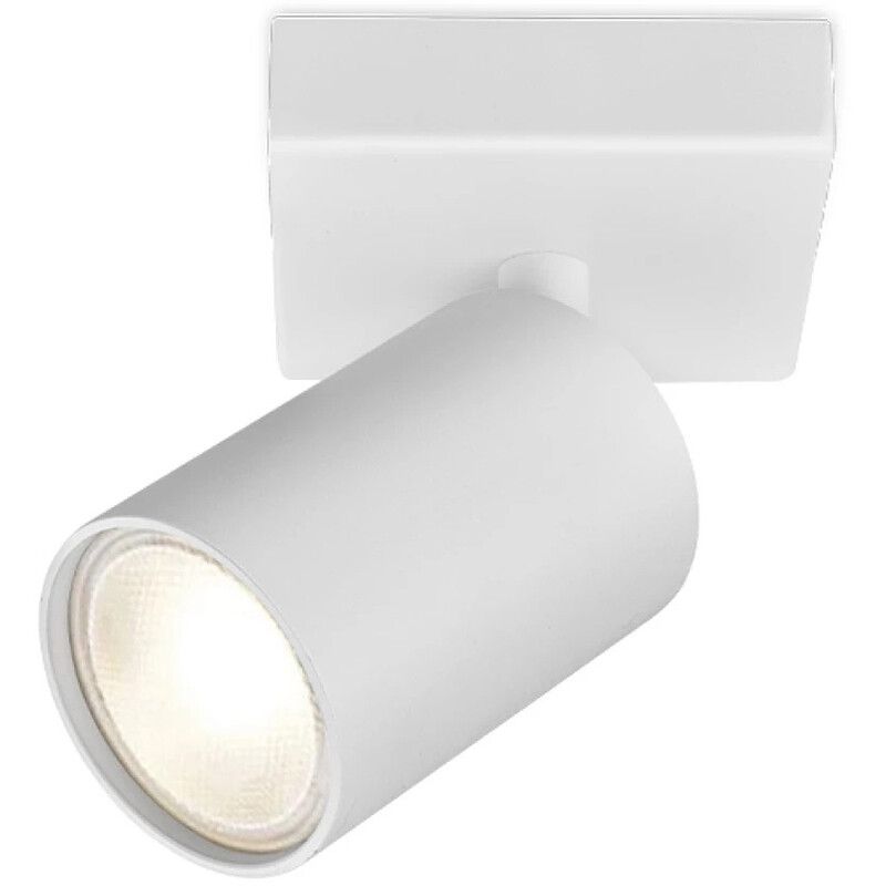 BES LED Brinton Betin Plafondspot - GU10 - Rond - Mat Wit - Kantelbaar - Aluminium