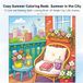 Cozy Summer Coloring Book: Summer in the City: A Cute and Relaxing Adult Coloring Book of Simple City Life Scenes