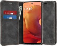 Techsuit Confy Book Wallet Case voor Motorola Moto G15/G15 Power - Zwart