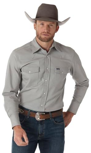 Wrangler Men's Premium Performance Work Shirt - Cement - XXL