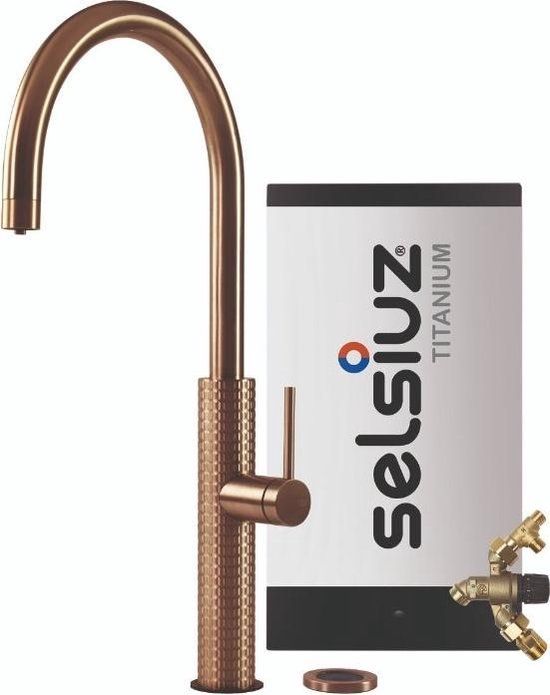 Selsiuz kranen Selsiuz by Gessi 3 in 1 Copper / Koper 350361 met TITANIUM Combi (Extra) boiler