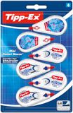 Tipp-Ex Correctietape Mini Pocket Mouse – ideaal voor schoolmateriaal, 6 m x 5 mm, wit, 6 stuks