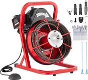 VEVOR Pijpreinigingsmachine Pijpreinigingsapparaat Handmatige Invoer 15mx​9,53mm