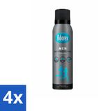 Odorex Homme - Vaporisateur - Protection Sèche - Fraîcheur Longue Durée - 150 ml - Vaporisateur Déodorant Masculin - Protection Transpiration - Fraîcheur - Aisselle Sèche - Odeur Contre Transpiration - 4 pièces