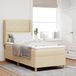 Maison Exclusive - Lit boxspring avec tête de lit, couleur crème, 200 x 90 cm, tissu
