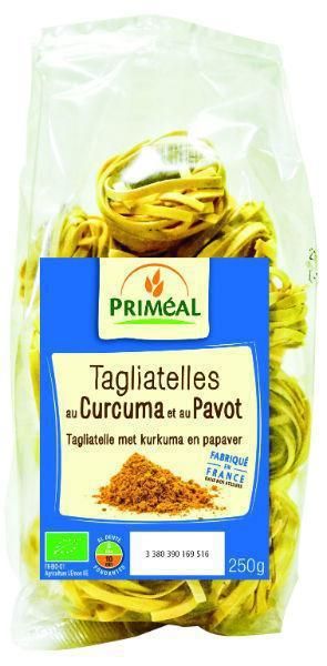 Primeal Tagliatelle kurkuma papaver 250g