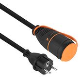 Electraline 01744 Pro-Line Outdoor verlengkabel IP44, rubberen kabel H07RNF 3G1.5 met Electralock stekker