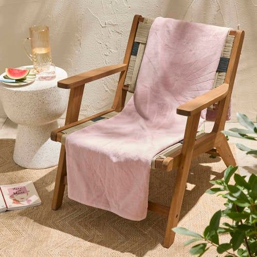 BEACHWAVE strandlaken Shell - roze (velours) (180x100 cm)