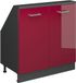 Vicco Rion Armoire pour mur oblique – avec 2 portes Rouge laqué brillant/anthracite
