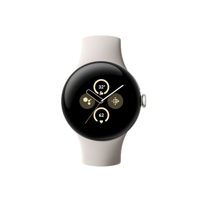Google Pixel Watch 2 41mm - Silver - AMOLED - GPS - Beige Band
