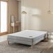 Terre de Nuit - Matelas à ressorts ensachés 18 cm, sommier tapissier + pieds poëzie 160 x 200 cm, gris clair en bois - gris clair